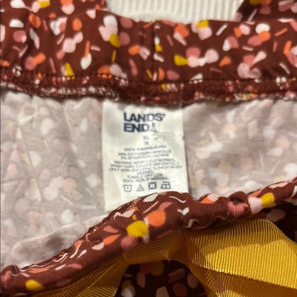 Lands' End Brown Multicolor Patterned Pj Pants. XL. NWOT - Picture 3 of 6